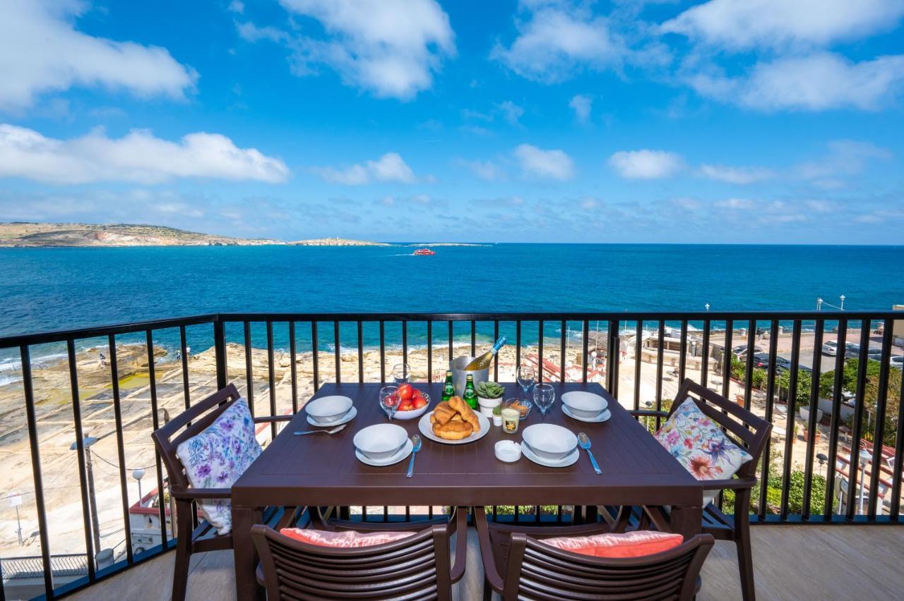 Islet Promenade Seafront Apartment With Large Corner Terrace By Getawaysmalta St. Paul's Bay Ngoại thất bức ảnh